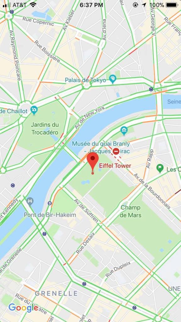 Eiffel Tower map